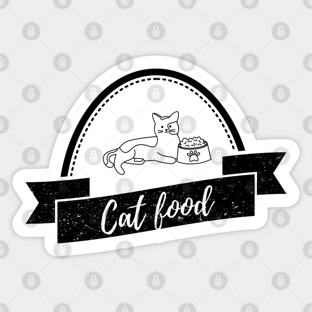 Cat Food Kitchen Label Sticker by Popa Ionela